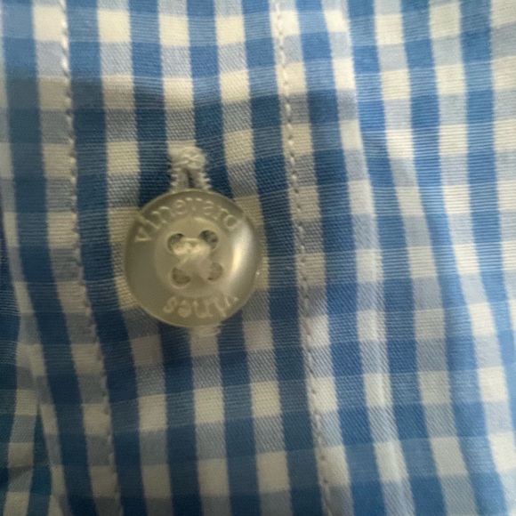 Boys Vineyard Vines Button Down Blue Gingham - Picture 7 of 11